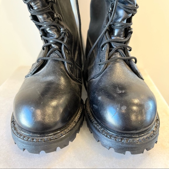 Like New! Black Leather Tactical Combat Military Boot w Vibram Sole - Picture 3 of 8
